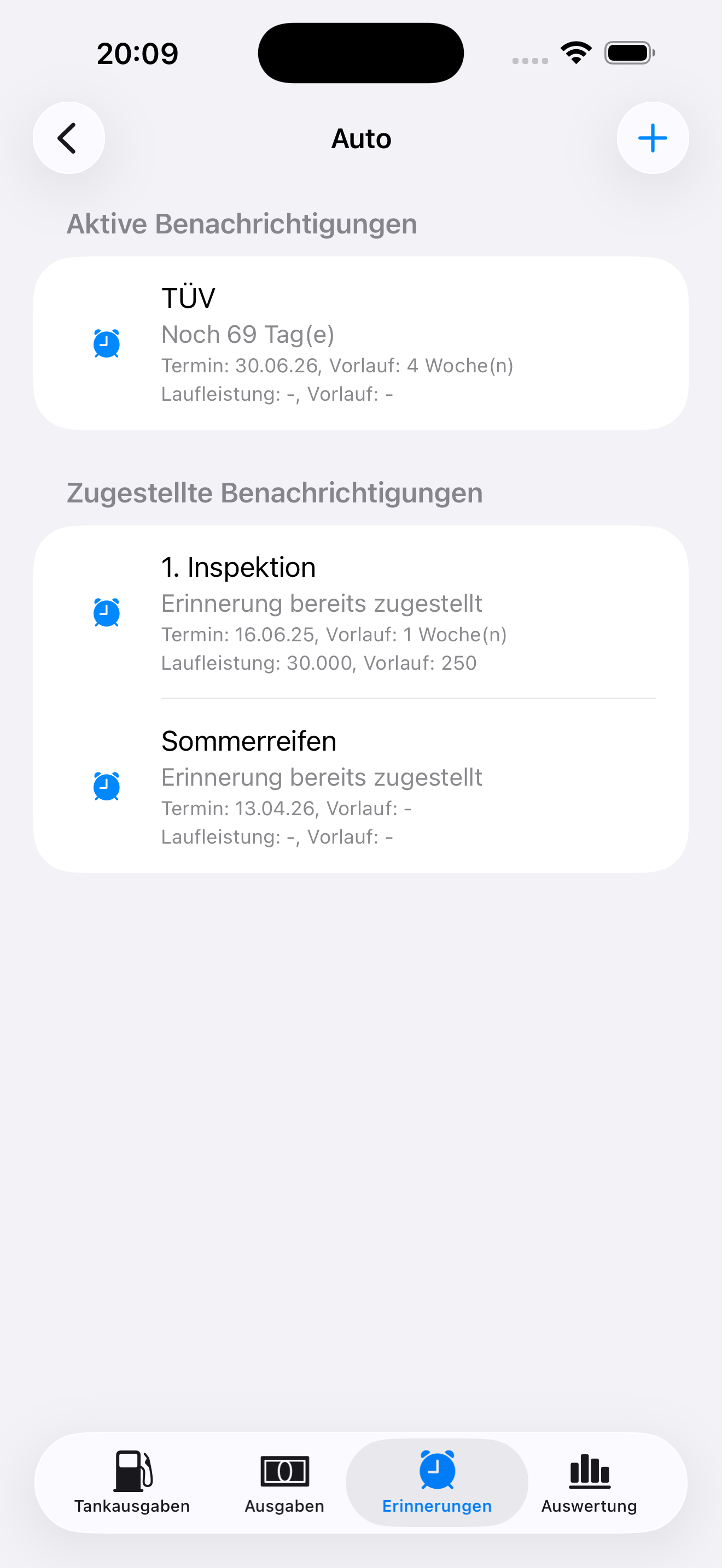 Erinnerungen Screenshot